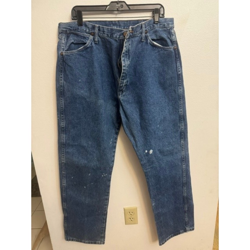 Wrangler Cowboy Cut Original Fit Jeans Blue Denim Mens 38x30 Workwear (1005)